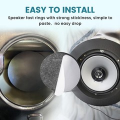 6.5“ Car Door Audio Speaker Foam Gaskets Bass Sound Insulation Seal Rings 2 PCS