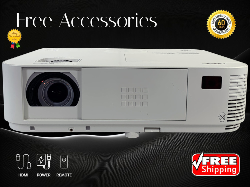 NEC NP-M322W Compact DLP Projector 3200 Lumens Lamp Life Up to 8,000 Hours w/Kit