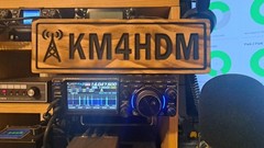 Carved Painted Burned Wood Callsign Plaque Wall Hanging Sign Ham/Amateur Radio