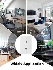 HDMI Wall Plate, 1 Port 4K HDMI Keystone to Female, 1 Port F Type Connector C…