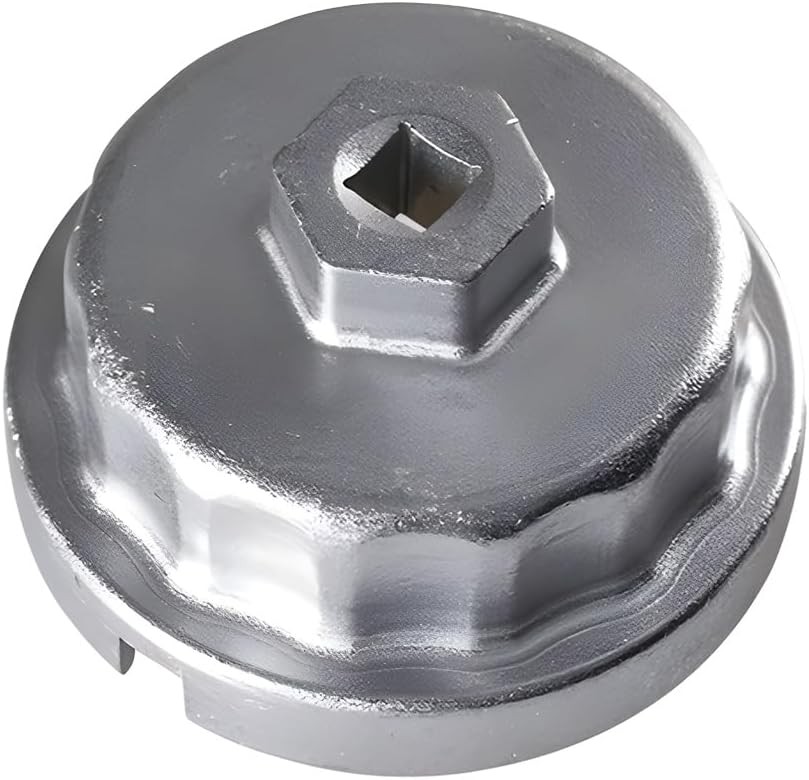 Oil Filter Wrench, 64MM Heavy Duty Oil Filter Cap Removal Socket Color: White