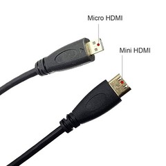 Seadream Micro HDMI Type D Male to Mini HDMI Type C Male Connector Adapter Cable