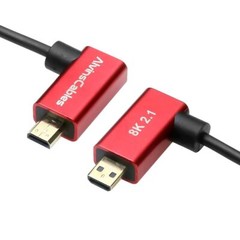 8K 2.1 Micro HDMI Right Angle to HDMI Ultra-Thin Coiled Cable for Atomos Ninja V