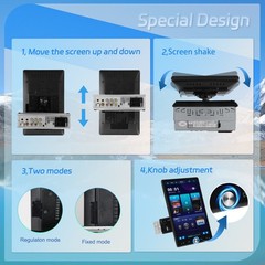 10.4″ Single 1DIN Wireless Apple CarPlay Car Stereo Rotatable Touch Screen Radio