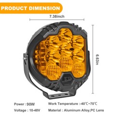 4PCS 7 inch LED Work Light Car Pods Spot Flood Combo Fog Lamp Offroad Driving