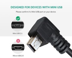 High Speed USB 2.0 to Mini USB Cables – Right Angle Connectors for Versatility