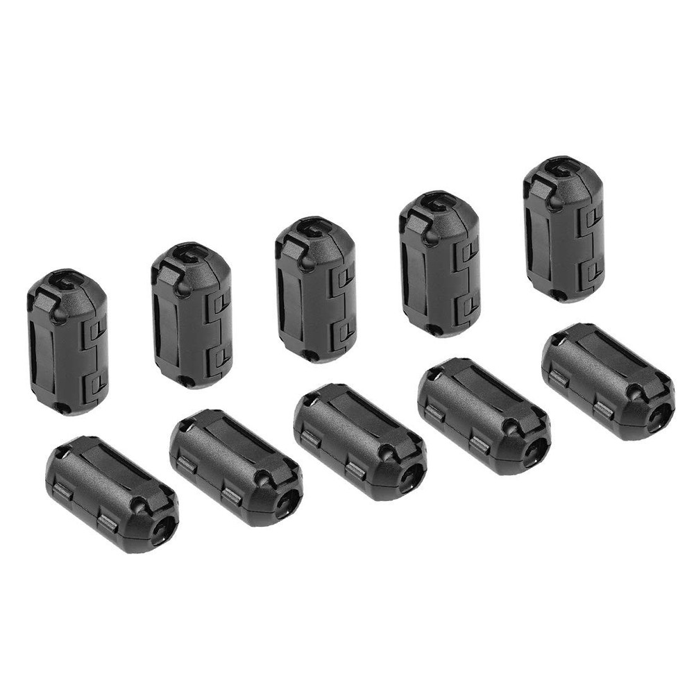 uxcell 4.7-6.7mm Ferrite Cores Ring Clip-On RFI EMI Noise 4.7-6.7mm, Black