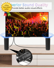 Optical Audio Splitter 1 In 2 Out Toslink Digital Fiber Cable TV Soundbar 0 5M