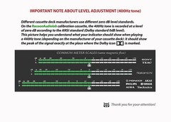 5-in-1 High bias Calibration cassette tape: L/R+400Hz+1kHz+3kHz+12.5kHz. Maxell+