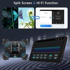 4+64GB Double 2 DIN 10.1” Android 15 Touch Screen Car Stereo Radio GPS WIFI RDS