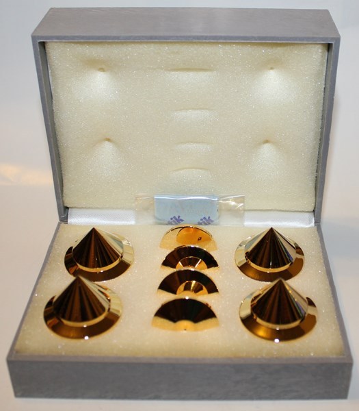 BBC Gold Audio Isolation Metal Cones ” Standard ” (4 pcs), Brand NEW