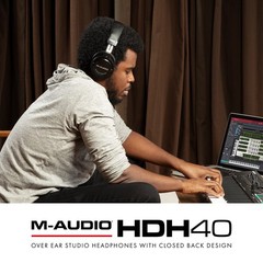 M~AUDIO HDH40 Studio Headphones, Closed Back, 2.7m Cable