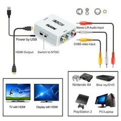 HDMI to RCA 1080P HDMI to 3RCA CVBS AV Composite Converter Video Audio Adapter