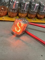 IN-12B,IN15A,IN15B Soviet Russian Nixie Indicator Tubes Lot of 10 pcs w/Socket