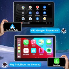 10.1” Rotatable Car Stereo Radio Android 15 CarPlay Double Din GPS Navi WIFI FM