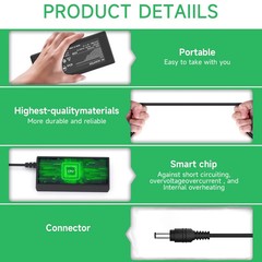 65W AC Adapter Charger Fits for Dell Optiplex 3020 3040 7040 9020 Micro Desktop