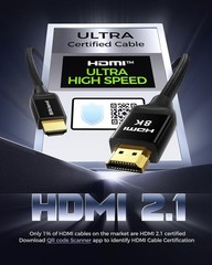 10K 8K HDMI 2.1 Cable Certified 6.6FT [4K@120Hz 144Hz, 8K@60Hz, 2K@240Hz] Ult…