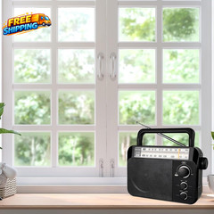 TR604 AM FM Radio Portable Radio Plug in Wall D Battery Operated Large Dial