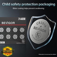 BEVIGOR 2016 Battery Compatible with AirTag CR2016 Lithium 3V Coin Battery fo…