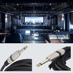 15ft Instrument Guitar Audio Speaker Cable 6.35mm 1/4″ to 1/4″ Mono Male Cord