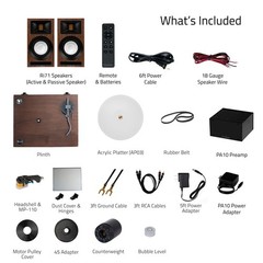 Fluance RT85N Vinyl Turntable, Ri71 Powered Bookshelf Speakers, PA10 Preamp