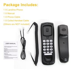 Telephone Desktop Corded Landline Mini Phone For Hotel Office Home Wall Mount US