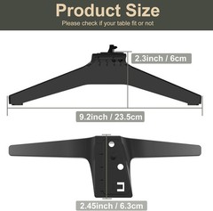Durable ABS TV Stand Legs Replacement for Selected LG Televisions – Modern Black