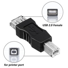 2 Pcs 2.0 A Female to USB B Male Printer Converter – USB A to B Adapter – AF/…