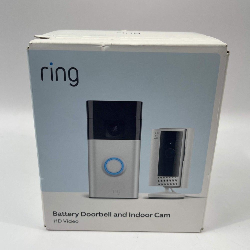 New Ring Battery Doorbell and Indoor Cam Wireless Doorbell Security Camera