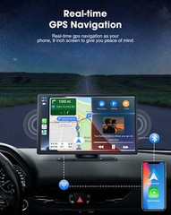 9″ Wireless Car Stereo Apple Carplay Android Auto GPS with 1080P Backup Camera