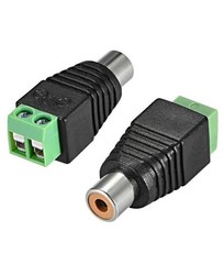 5-Pack RCA Female to AV Screw Terminal Audio Video Connector Adapter Converters