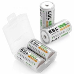 Lot D C Cell Size Rechargeable Batteries High Capacity NiMH /LCD Battery Charger