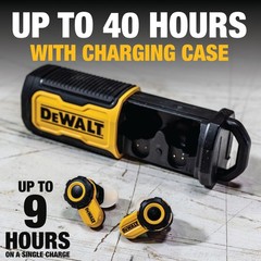 DEWALT Jobsite Pro X2 ANC True Wireless Bluetooth Earbuds IP54, 190 2097 DW2