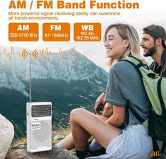 NOAA Weather Radio, AM FM NOAA Emergency Radio Portable with Best Recept