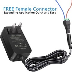 12V 2A Power Supply, AC 120V to DC12V 5.5×2.1mm Jack Converter, 12 Volt LED Driv