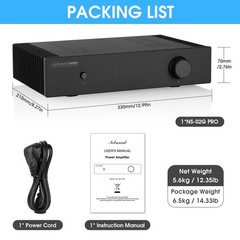 Single-Ended Class A Stereo Amplifier HIFI Integrated Amp for Speakers 42W x2