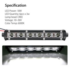 7″ inch LED Work Light Bar Spot Flood Pods Offroad Fog Driving Truck SUV ATV 4WD