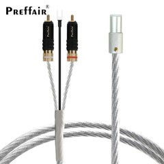 6feet Silver Plated Tonearm Cable 5Pin DIN to RCA Phono Cable with Ground Line