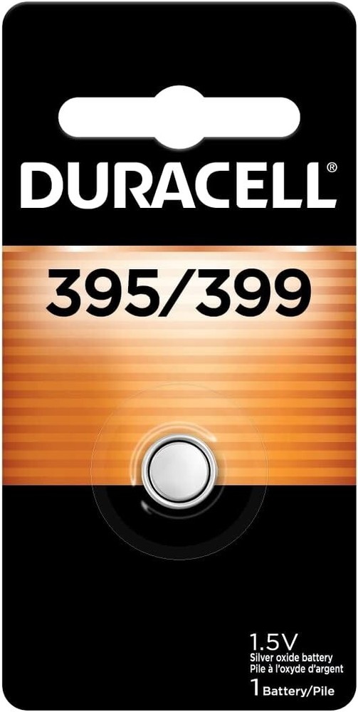 Duracell – 395/399 Silver Oxide Button Battery – long lasting battery – 1 count