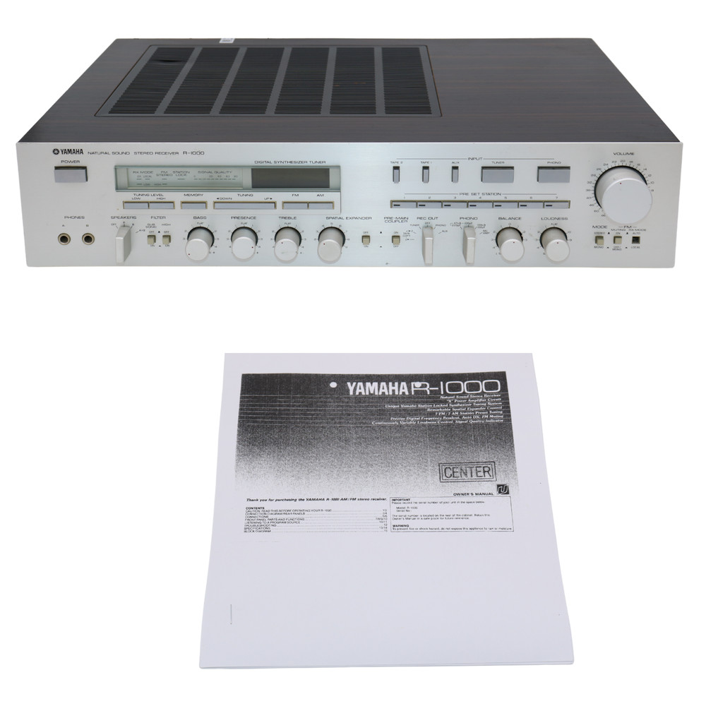 Yamaha R-1000 Stereo Receiver Digital Synthesizer Tuner Tested Working