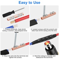 10Pcs 8-6AWG/6-4AWG Wire Connector Nut Kit Quick Wiring Connection Terminal