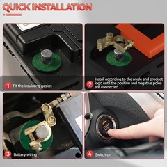 Top Post Angle Type Brass Car Battery Terminal Pole Connector Clamp Disconnect