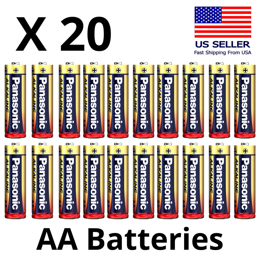 Panasonic AA Alkaline Batteries NEW OPEN BOX FRESH LOT of 20 Exp 2031 LR6XWA