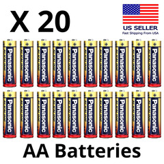 Panasonic AA Alkaline Batteries NEW OPEN BOX FRESH LOT of 20 Exp 2031 LR6XWA