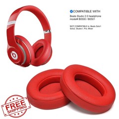 MMOBIEL Red Ear Pads for Beats Studio 2/3 Wired Wireless Headphone Memory Foam