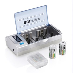 EBL C D Size Rechargeable Batteries C D Cell 1.2V 500Omah-1O000mAh/ Charger LOT