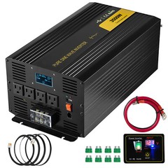 Pure Sine Wave Power Inverter 3500W 7000 Watt 12V DC to 110V 120V AC LCD