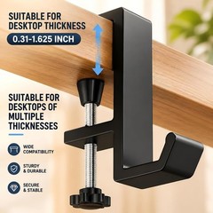 Headphone Stand – Aluminum Alloy Headphone Holder Under Headset Stand For Desk