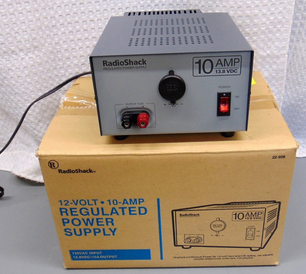 Radio Shack 22-506 12VDC 13.8VDC 10Amp Linear Power Supply NEW IN BOX w/ manual