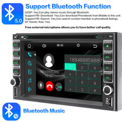 6.2″ Double Din Android Car DVD CD Stereo Bluetooth Wireless CarPlay GPS SWC AM